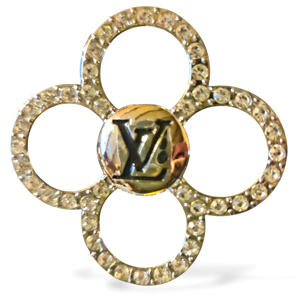 Silver Lux Crystal Emblem Brooch